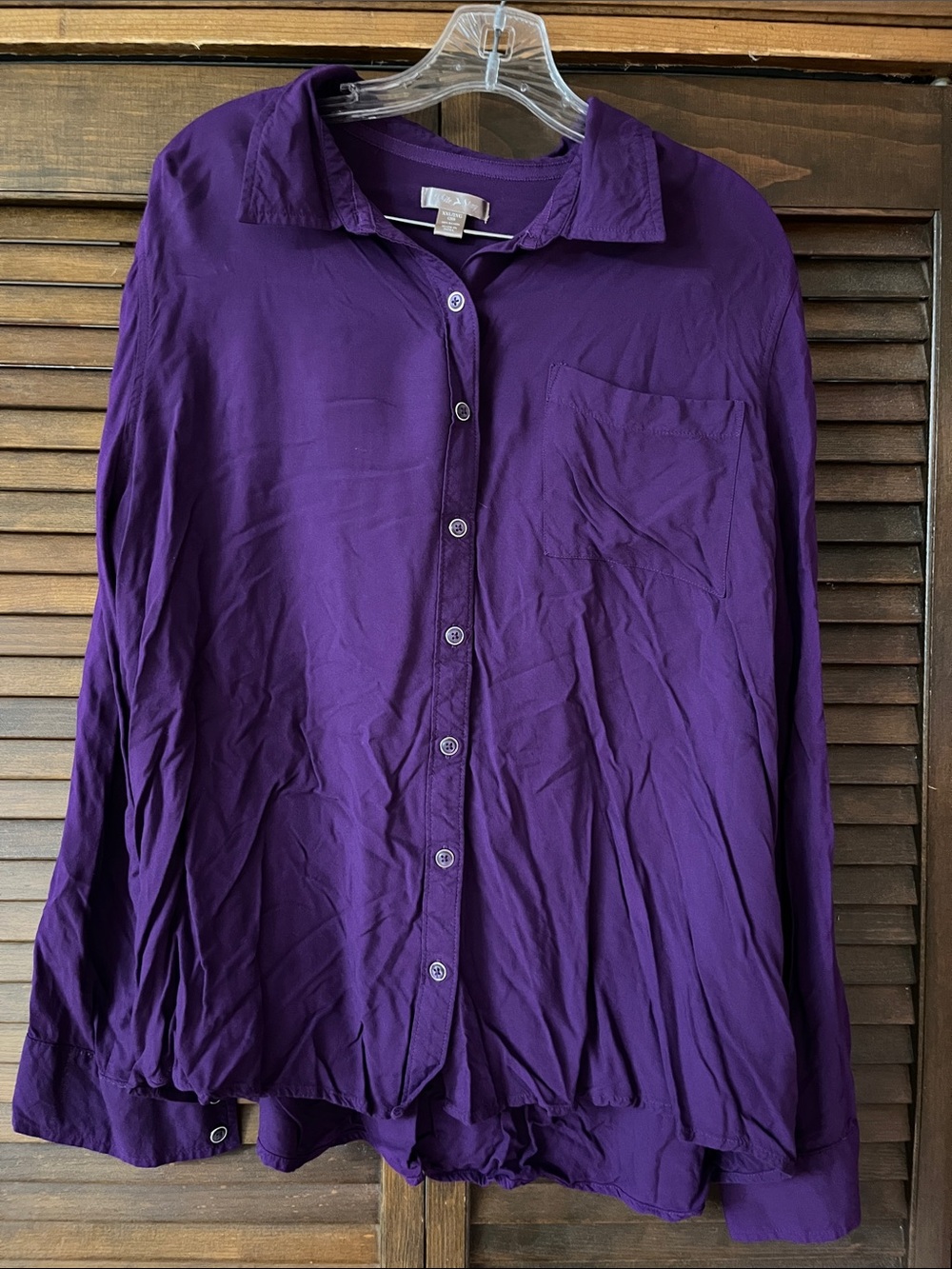 White Stag Purple Button-Down Shirt
